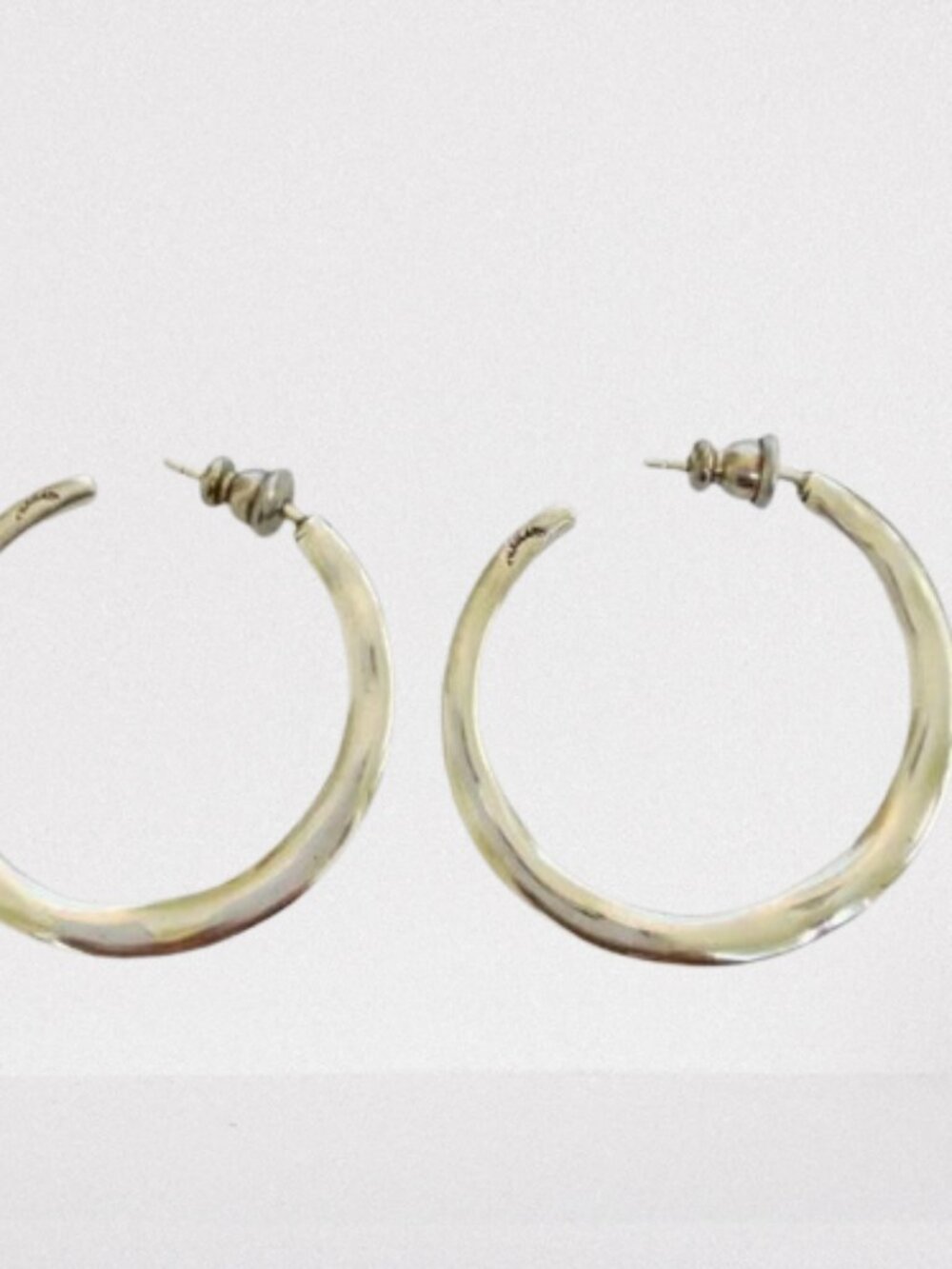 Vintage Sterling Silver 925 Hoop Earrings Made in Thailand